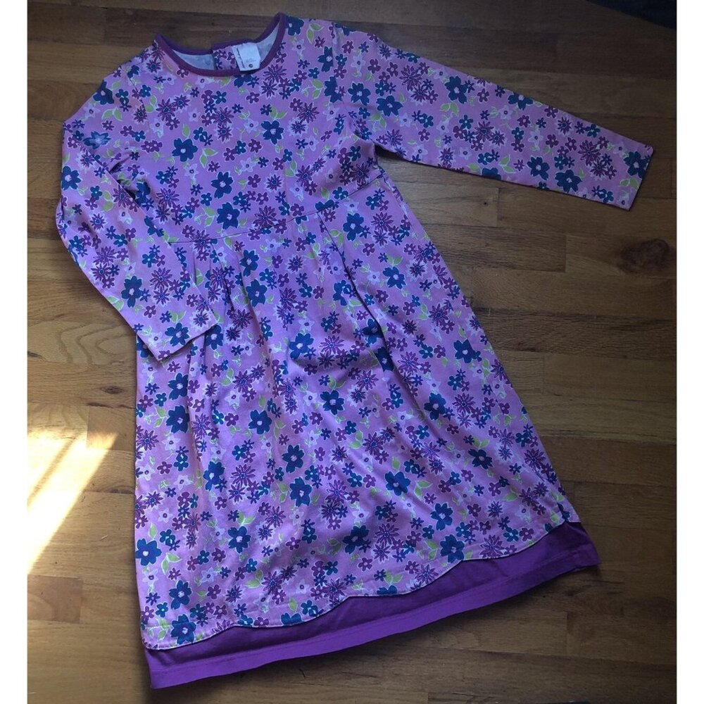 Hanna Andersson size 140 Long US 10 Sleeved Floral Dress